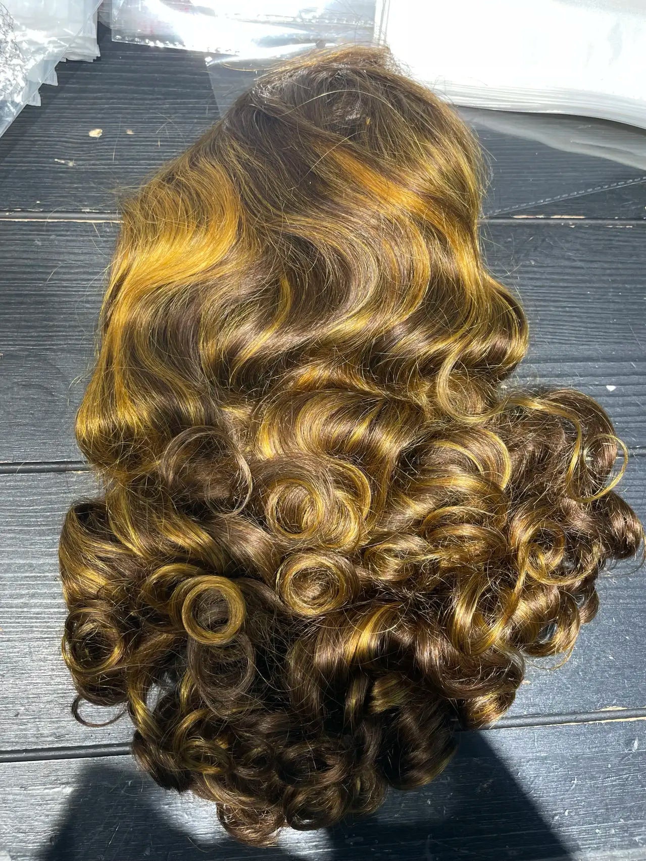 16inch 13x4 Full Lace Frontal Spring Bouncy Curly Human Hair Wigs 250% Density  Burgundy 99J Short Loose Wave Bob Wig PrePlucked