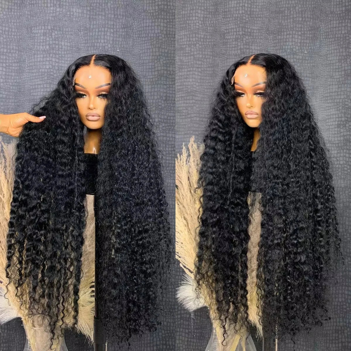 13x4 HD Transparent Deep Wave Lace Front Wig Brazilian Human Hair For Women 4x4 Lace Closure Wig Pre Plucked Lace Frontal Wigs