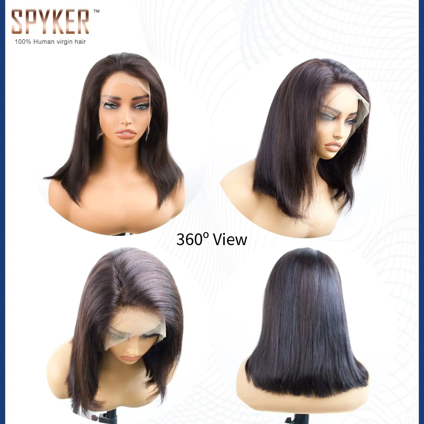 13x4 Real HD Lace Frontal Bob Human Hair Wigs 100%Human Hair Quality 200% Density Pre Plucked Hairline And Baby Hair Around