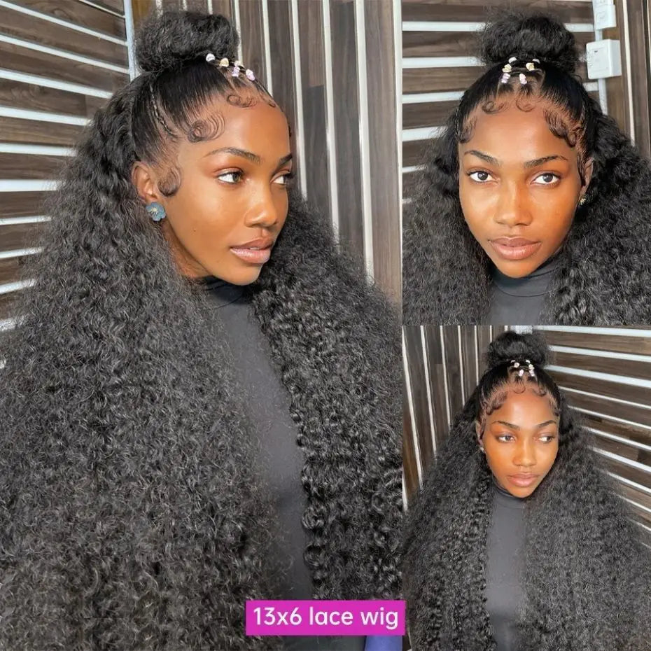 13x4 HD Transparent Deep Wave Lace Front Wig Brazilian Human Hair For Women 4x4 Lace Closure Wig Pre Plucked Lace Frontal Wigs