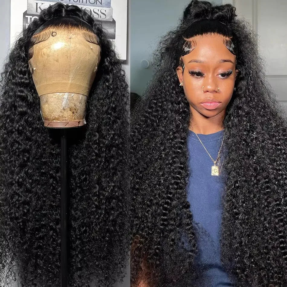 13x4 HD Transparent Deep Wave Lace Front Wig Brazilian Human Hair For Women 4x4 Lace Closure Wig Pre Plucked Lace Frontal Wigs