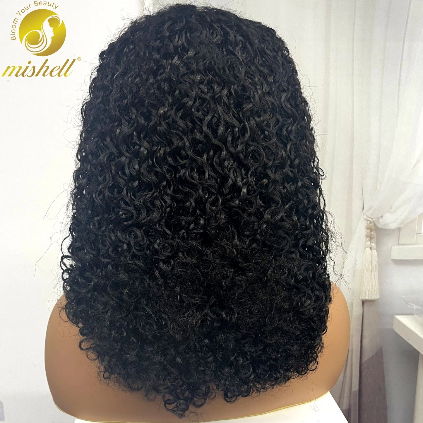 13x4 Lace Frontal Pixie Curly Human Hair Wigs 350% Density 12A Colored Raw Burmese Bouncy Curly Hair Wigs for Women