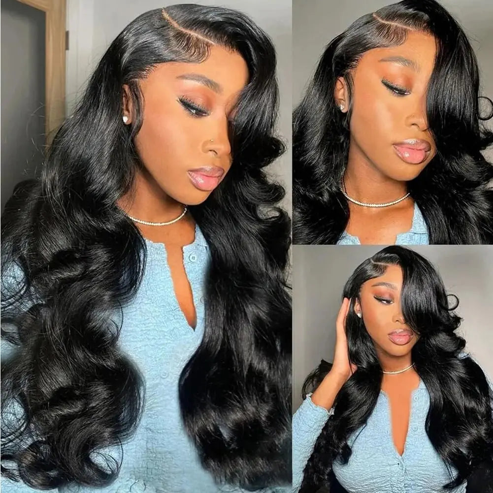 13x4 13x6 Body Wave Human Hair Wigs 32 36 Inches Lace Front Human Hair Wig Pre Plucked With Baby Hair For Women 200 Density
