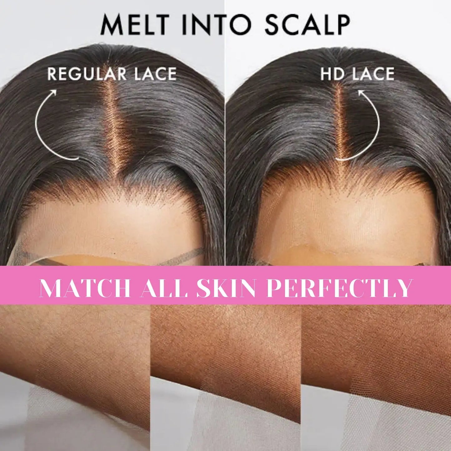 13x4 Real HD Lace Frontal Bob Human Hair Wigs 100%Human Hair Quality 200% Density Pre Plucked Hairline And Baby Hair Around
