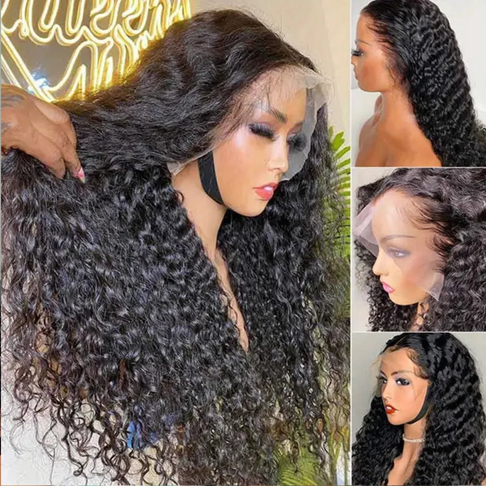 13x4 13x6 Hd Lace Front Wigs Human Hair Pre Plucked Deep Curly Human Hair Wig 250% Density Glueless Wigs Human Hair for Women