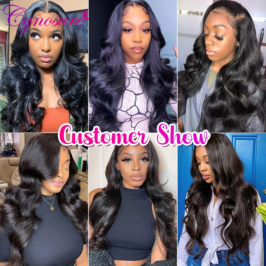 Cynosure 5x5 HD Lace Closure Wig Body Wave Full HD Transparent Lace Human Hair Wigs For Women 30 Inch Remy 4x4 Closure Wigs