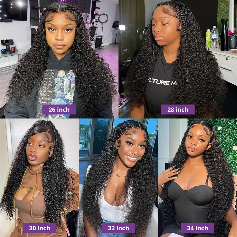 hd lace wig 13x6 human hair Curly Wig For Women choice Pre Plucked 40 Inch Loose Deep Wave Water wave Frontal Wigs