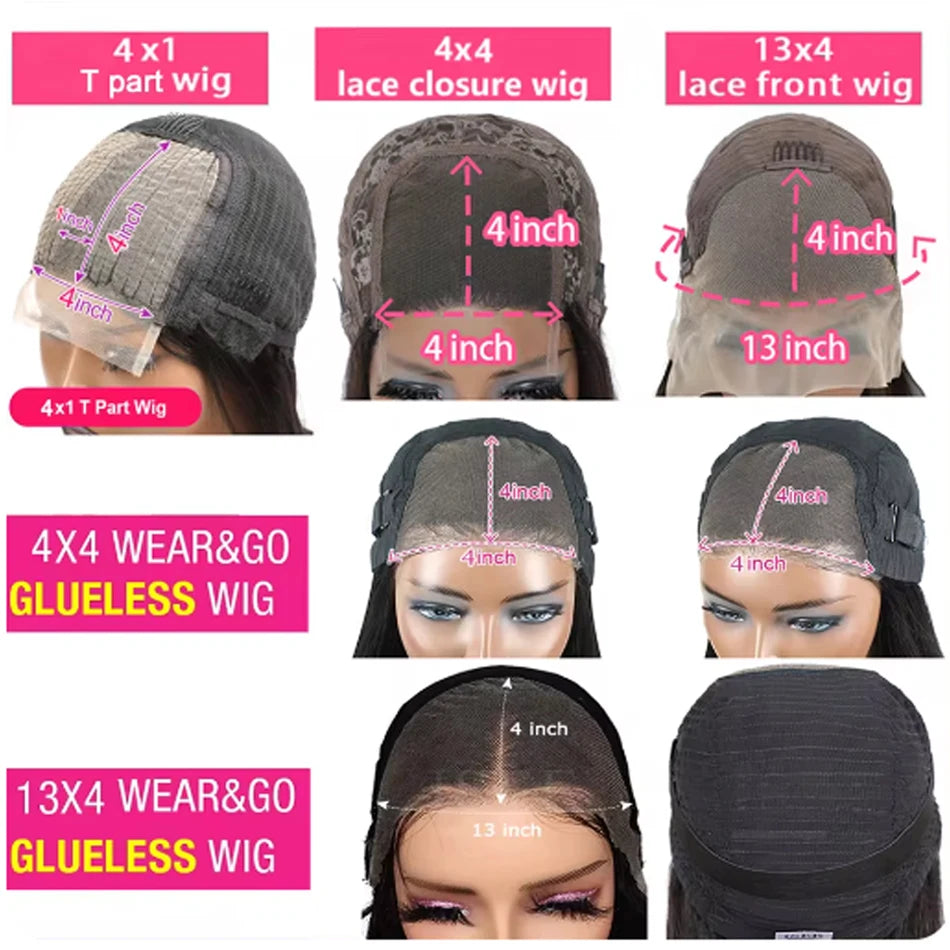 Wear And Go Glueless 100% Brazilian Human Hair Wig Bob HD Lace Bone Straight Short Bob 13x4 Lace Frontal Pre Plucked Ready To Go