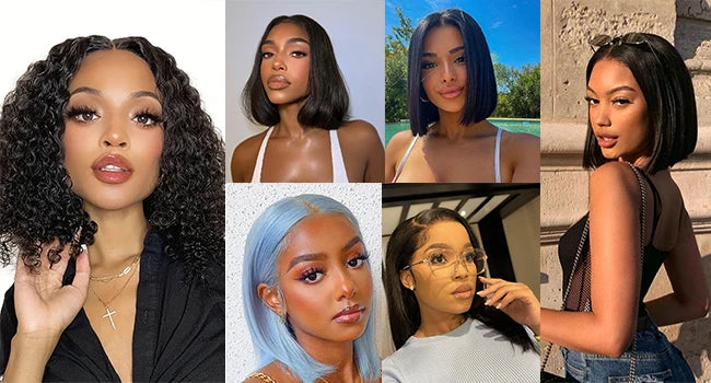 14Inch Bob Wig Human Hair 13x4 Straight Lace Front Wigs Human Hair 180% Density 15A Straight Bob Wigs For Black Women Pre Plucke