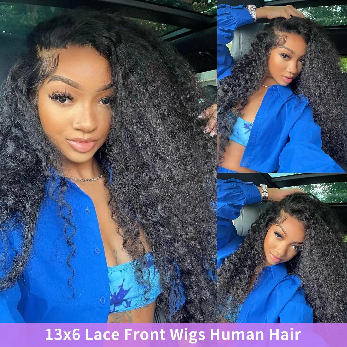 Ship from USA Black 13x6 Hd Transparent 30 Inch Deep Curly Water Wave Human Hair Lace Frontal Wigs Brazilian Natural For Women Choice 13x4 Wig