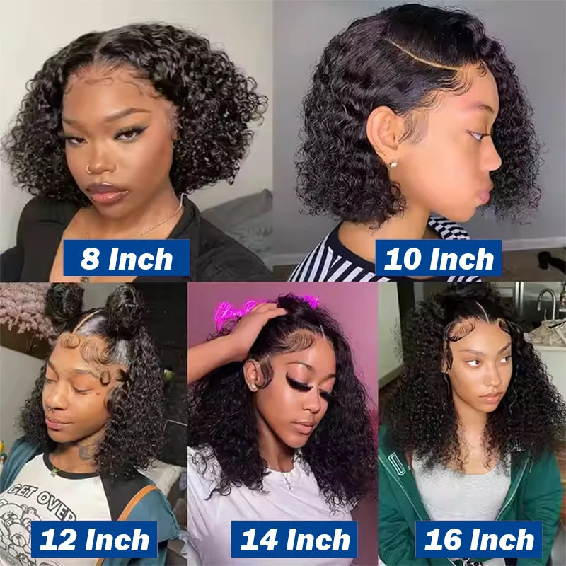 200% Density Afro Kinky Curly Wigs Human Hair 13x4 Wigs Brazilian Hair 4x4 For Women