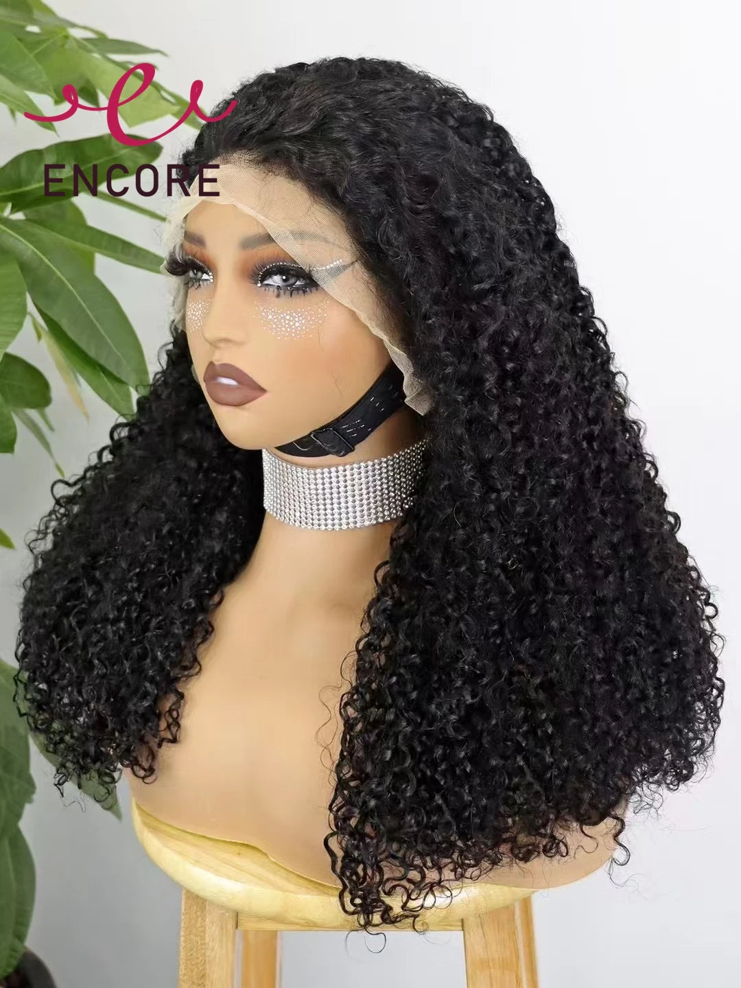 350% Density Curly Human Hair Wigs 13x4 Lace Frontal Natural Bouncy Curly Hair Wig Human Hair Bob Wig for Women