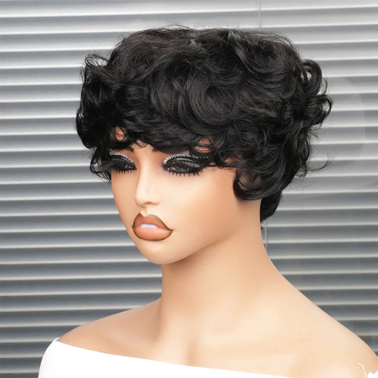 Short Human Hair Wigs for Black Women Pixie Cut Wig Human Hair Wig Glueless Wigs for Women Short Pixie Straight Human Hair Wigs