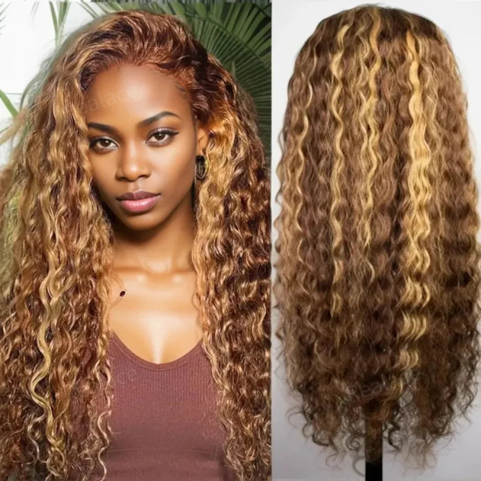 Highlight Wig Human Hair Deep Wave Frontal Wig Hd Lace Wig 13x6 Human Hair 13x4 Water Wave Wigs Curly Lace Front Human Hair Wig