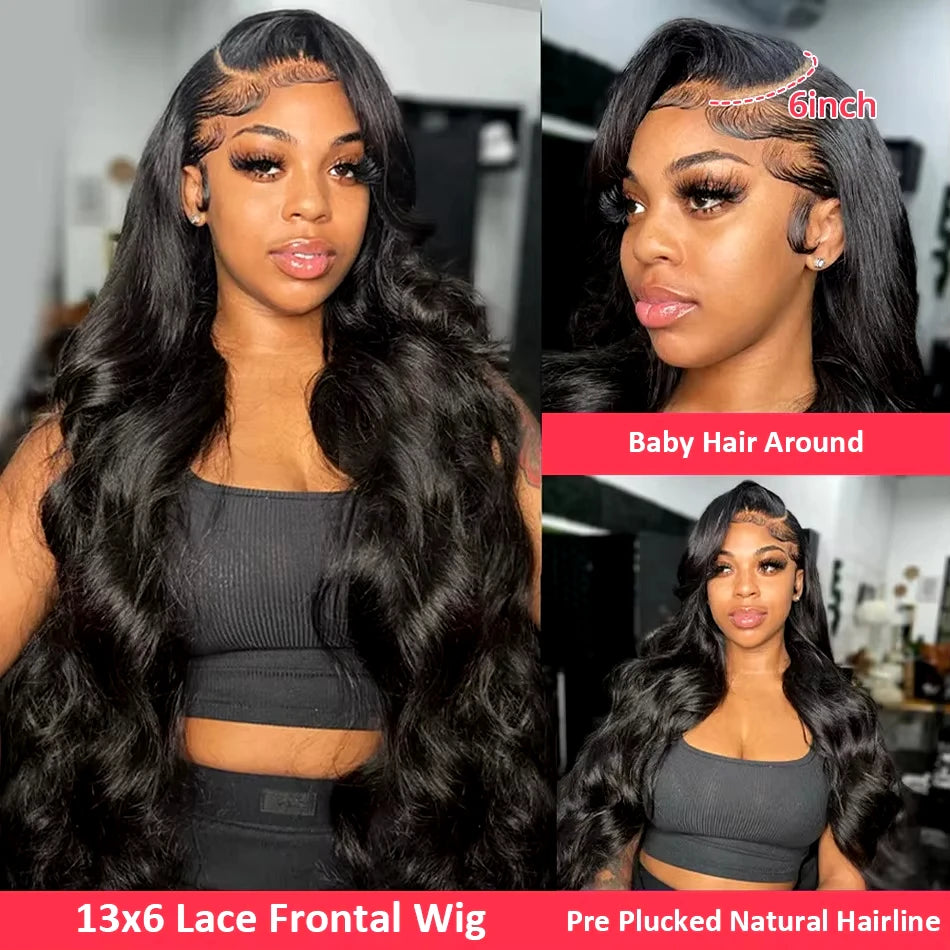 210 Density 13x6 hd lace front human hair wig body wave human hair wigs Brazilian Natural wigs For Black Women Daily Use