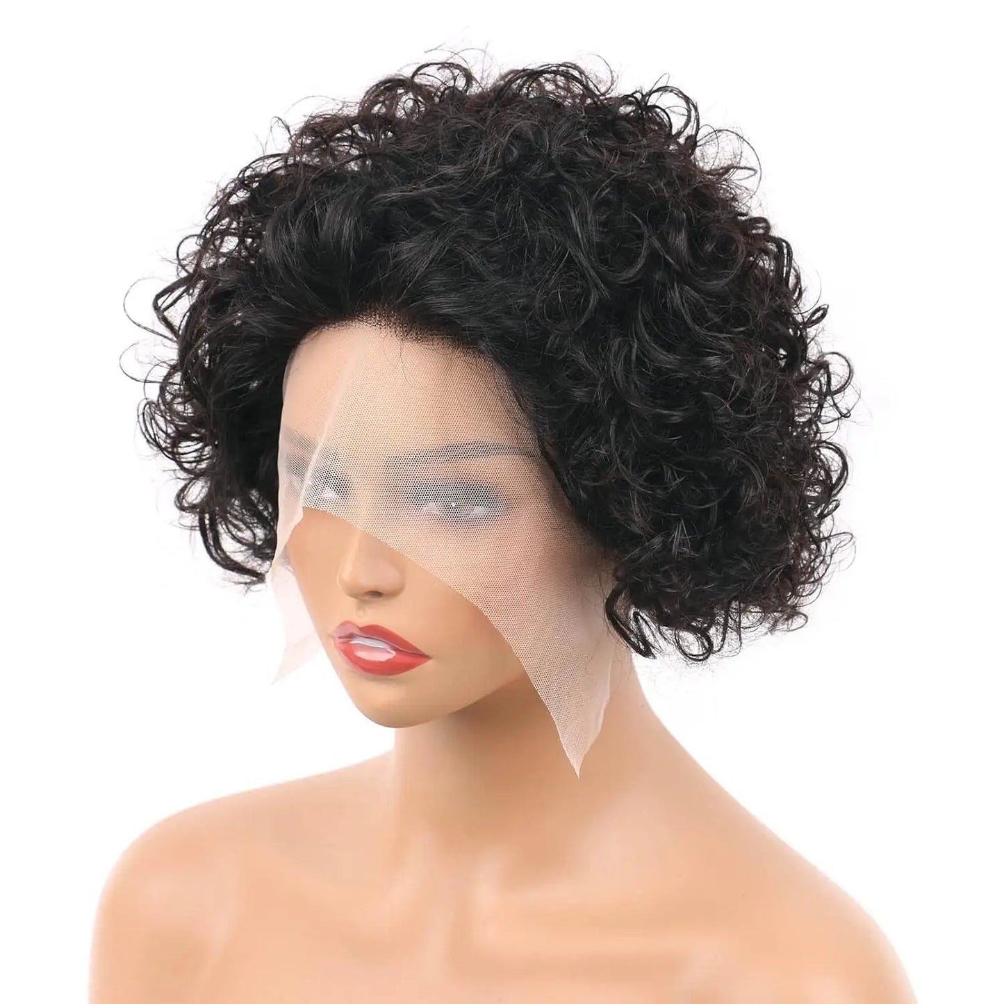 Pixie Cut Wig Curly Human Hair 13x1 Lace Frontal Wigs Human Hair Short Bob Human Hair Wigs 13x4 Lace Front Wigs For Black Women