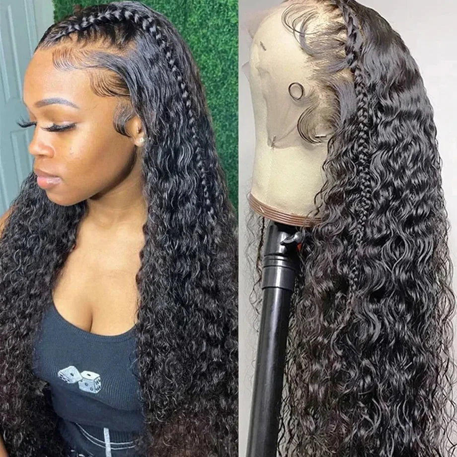 Water Curly 13x4 HD Deep Wave 200% 13x6 Lace Front Wig Brazilian Human Hair For Women 4x4 Lace Closure Wig Pre Plucked MYLOCKME