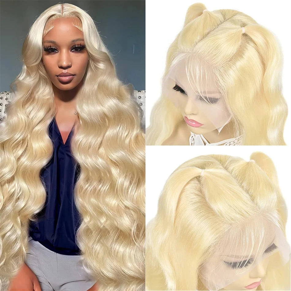 Blonde 613 30 Inch 200 Density Body Wave 13x6 Lace Frontal Wig 100% Brazilian Lace Front Human Hair Free Wigs on Clearance Sale