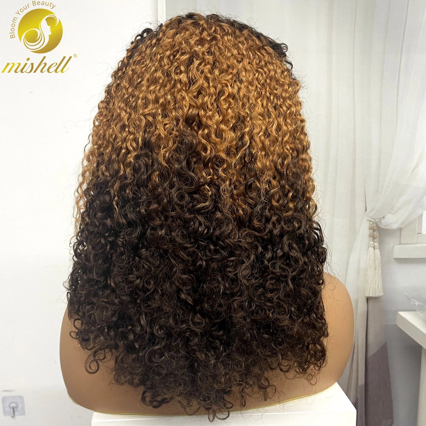 13x4 Lace Frontal Pixie Curly Human Hair Wigs 350% Density 12A Colored Raw Burmese Bouncy Curly Hair Wigs for Women