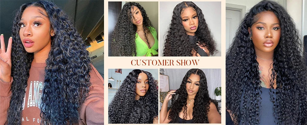 Glueless Kinky Curly 13x4 Lace Front Human Hair Wigs For Women Brazilian Deep Curly Lace Frontal Wig Wet And Wavy Frontal Wigs