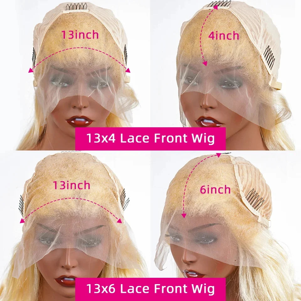 13x4  613 Blonde BOB Ombre Lace Fornt Wig Short Straight Bob Braizilian Human Hair Wigs  Transparent Lace Frontal Wig Preplucked