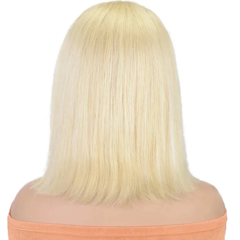 13x4  613 Blonde BOB Ombre Lace Fornt Wig Short Straight Bob Braizilian Human Hair Wigs  Transparent Lace Frontal Wig Preplucked