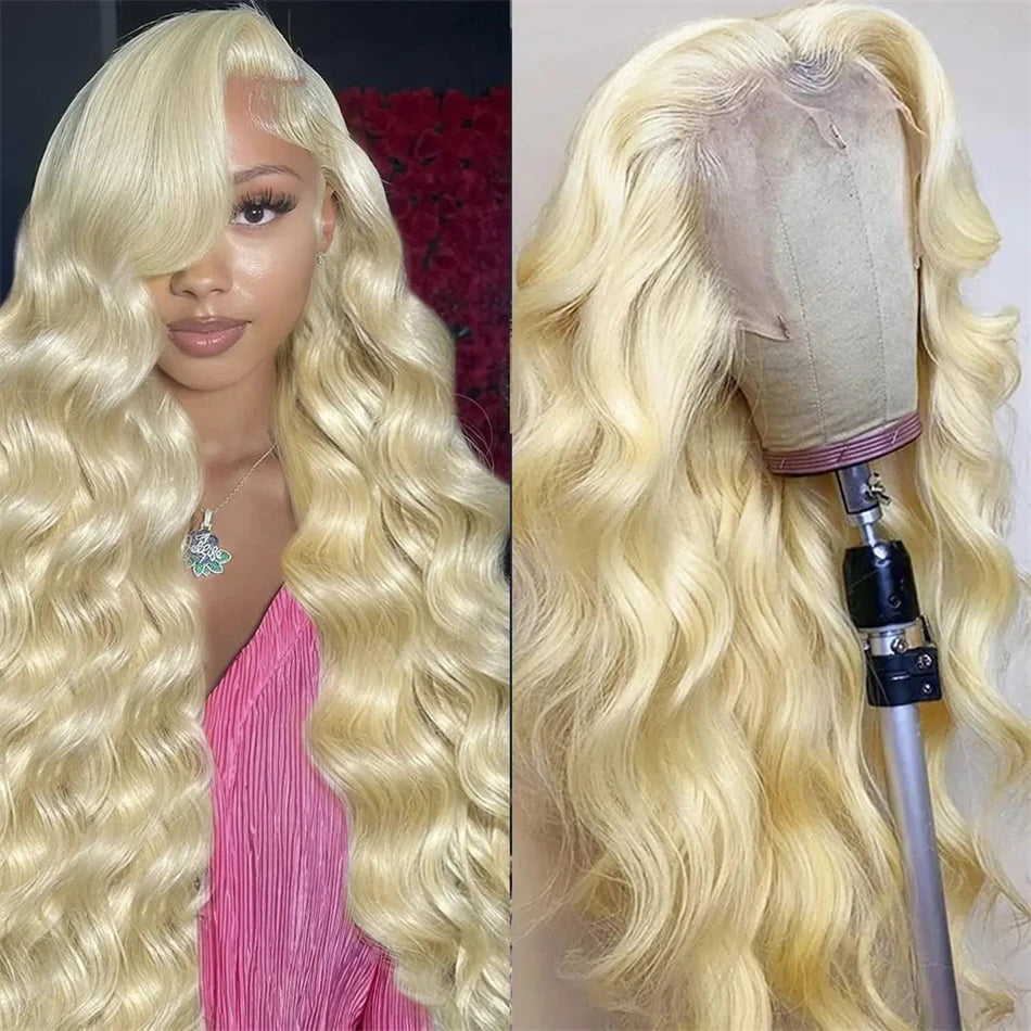 Blonde 613 30 Inch 200 Density Body Wave 13x6 Lace Frontal Wig 100% Brazilian Lace Front Human Hair Free Wigs on Clearance Sale