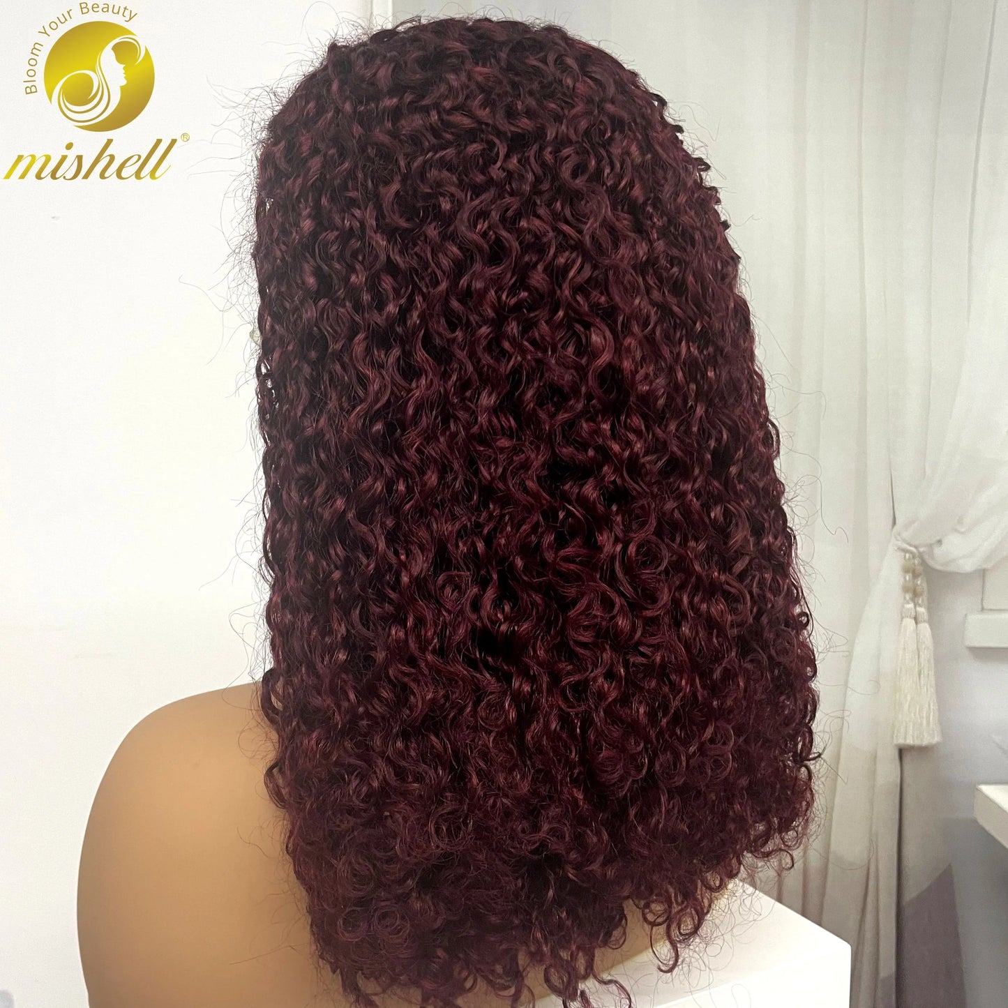 13x4 Lace Frontal Pixie Curly Human Hair Wigs 350% Density 12A Colored Raw Burmese Bouncy Curly Hair Wigs for Women