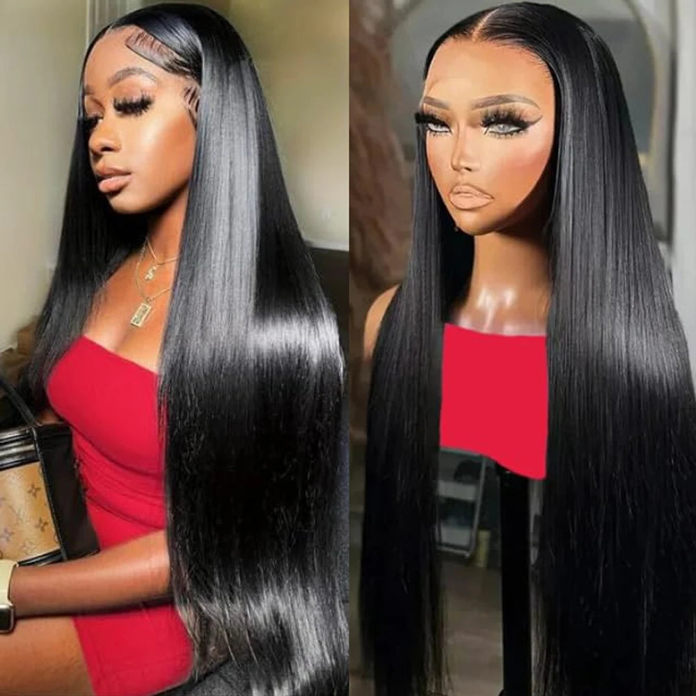 30 Inch 13x6 Lace Front Wigs Human Hair Straight HD Lace Front Wigs Human Hair Straight Glueless Wigs Pre cut for Black Women