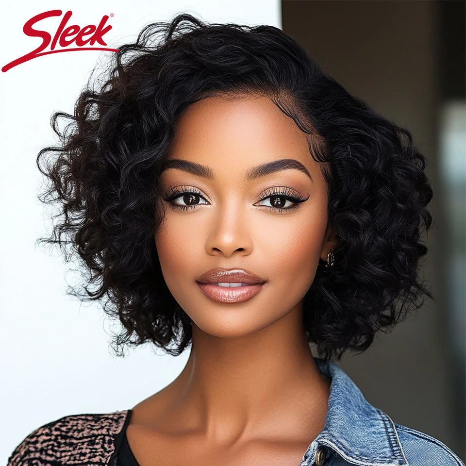 Sleek Bodywave Human Hair Wigs For Women Short Pixie Cut Lace Wigs 100% Real Brazilian Body Wave Lace Wigs With Baby Hair