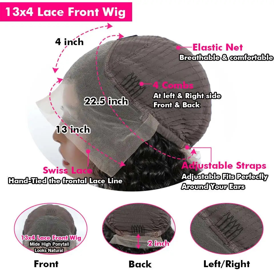 Glueless Straight 13X4 Lace Frontal Wig Human Hair 100% Natural 30 32 inch Pre plucked Cheap Brazilian Wigs For Women Choice