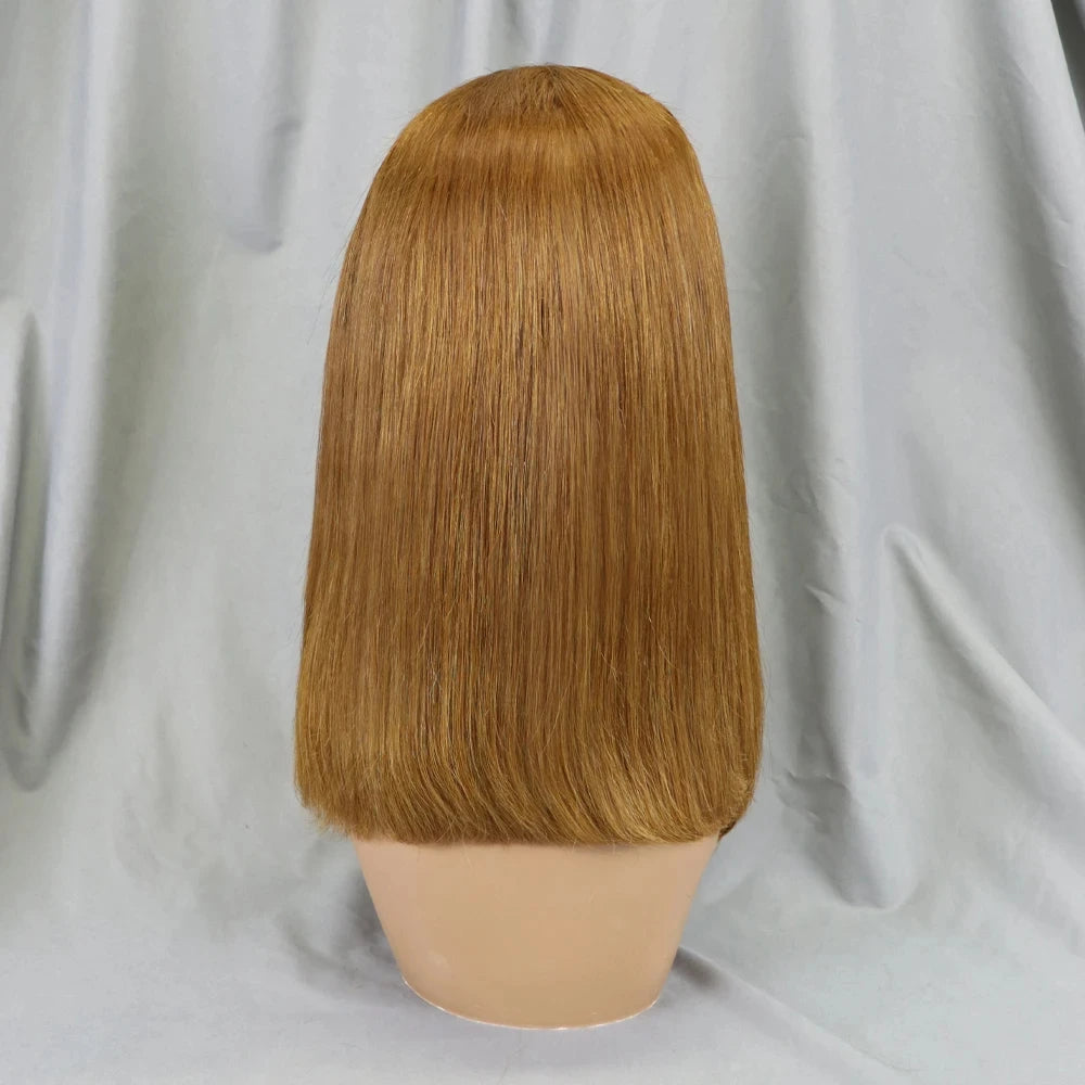 10-16 Inch 200% Density Straight Bob Wigs 30T4 Ombre Transparent 13x4 Lace Frontal Wigs Brazilian Remy Human Hair Wigs for Women