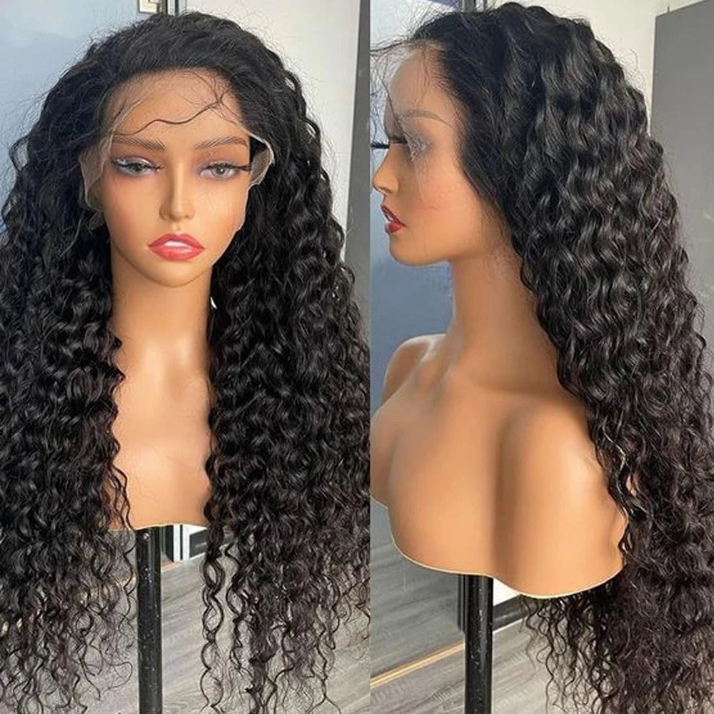 13x4 13x6 Hd Lace Front Wigs Human Hair Pre Plucked Deep Curly Human Hair Wig 250% Density Glueless Wigs Human Hair for Women