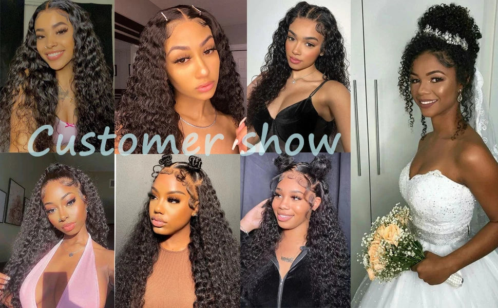 Hd 13x6 Lace Wig Human Hair Curly Wig For Women 40 Inch Brazilian Pre Plucked 13x4 Deep Wave Water Wave Lace Frontal Wigs