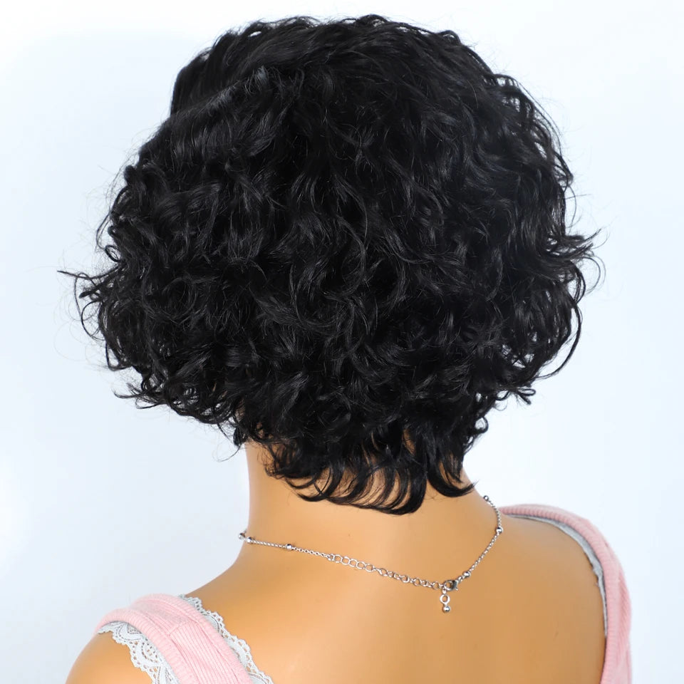 Sleek Bodywave Human Hair Wigs For Women Short Pixie Cut Lace Wigs 100% Real Brazilian Body Wave Lace Wigs With Baby Hair