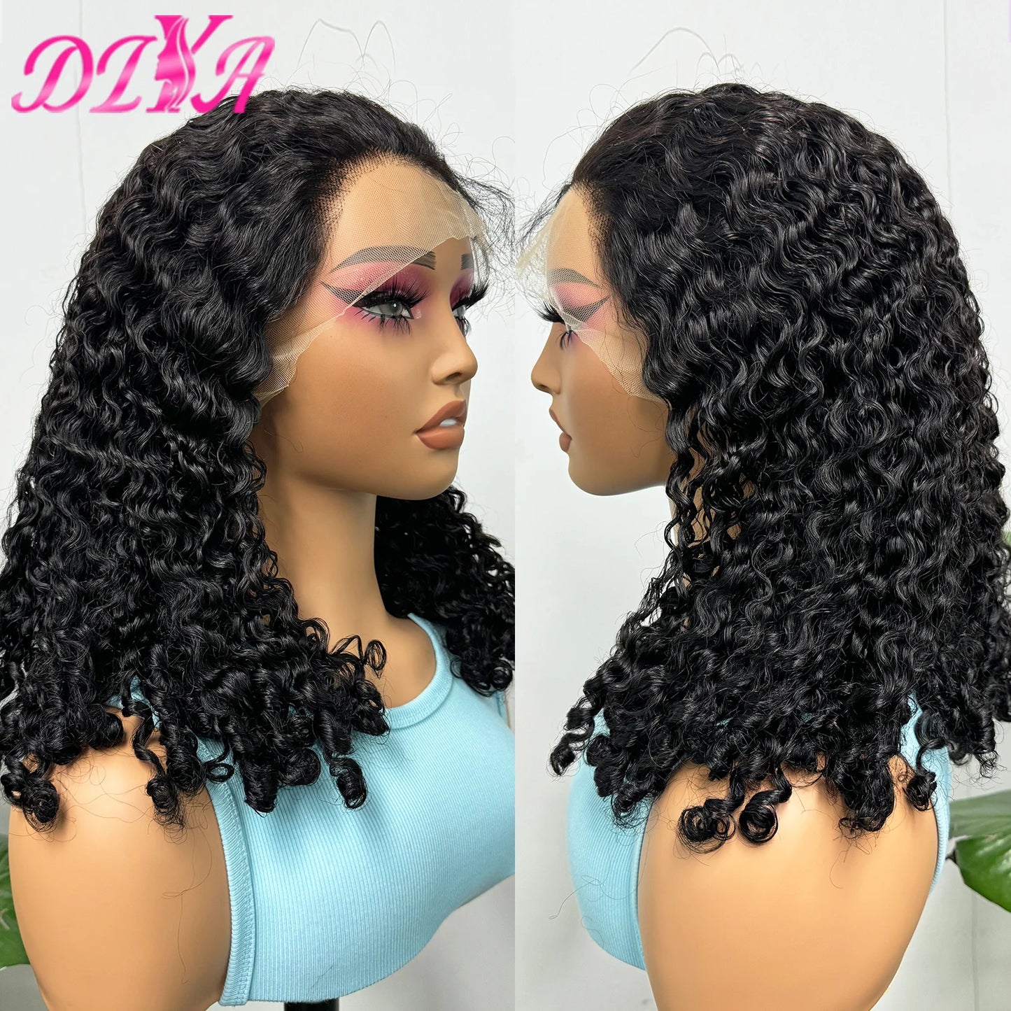 Highlight Piano Color Bob Burmese Curly Remy Human Hair Wig for Women 13x4 Lace Front 250% Density Double Drawn Human Hair Wig