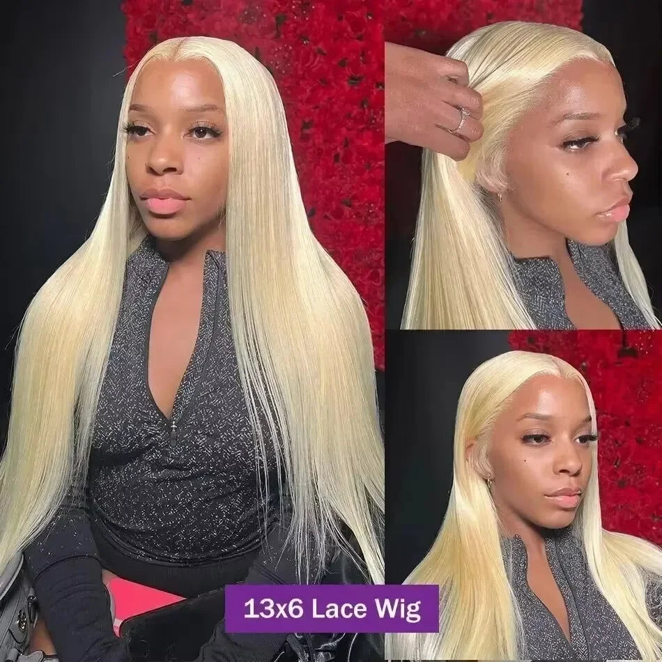 30 40 Inch Straight Blonde 613 Hd Lace Frontal Wig 13x4 Lace Front Colored Wig 13x6 Transparent Human Hair Wigs For Black Women