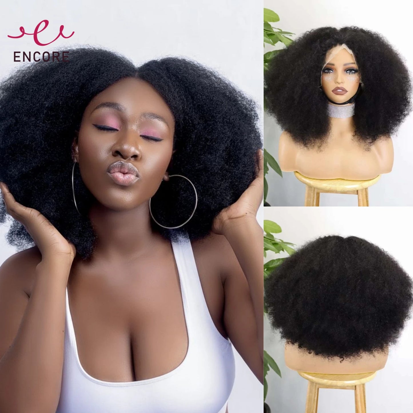 350% Density 4x4 Lace Closure Hair Wigs Remy Human Hair Bob Wigs 12-16 Inch Natural Kinky Afro Curly Hair Wigs for Black Women