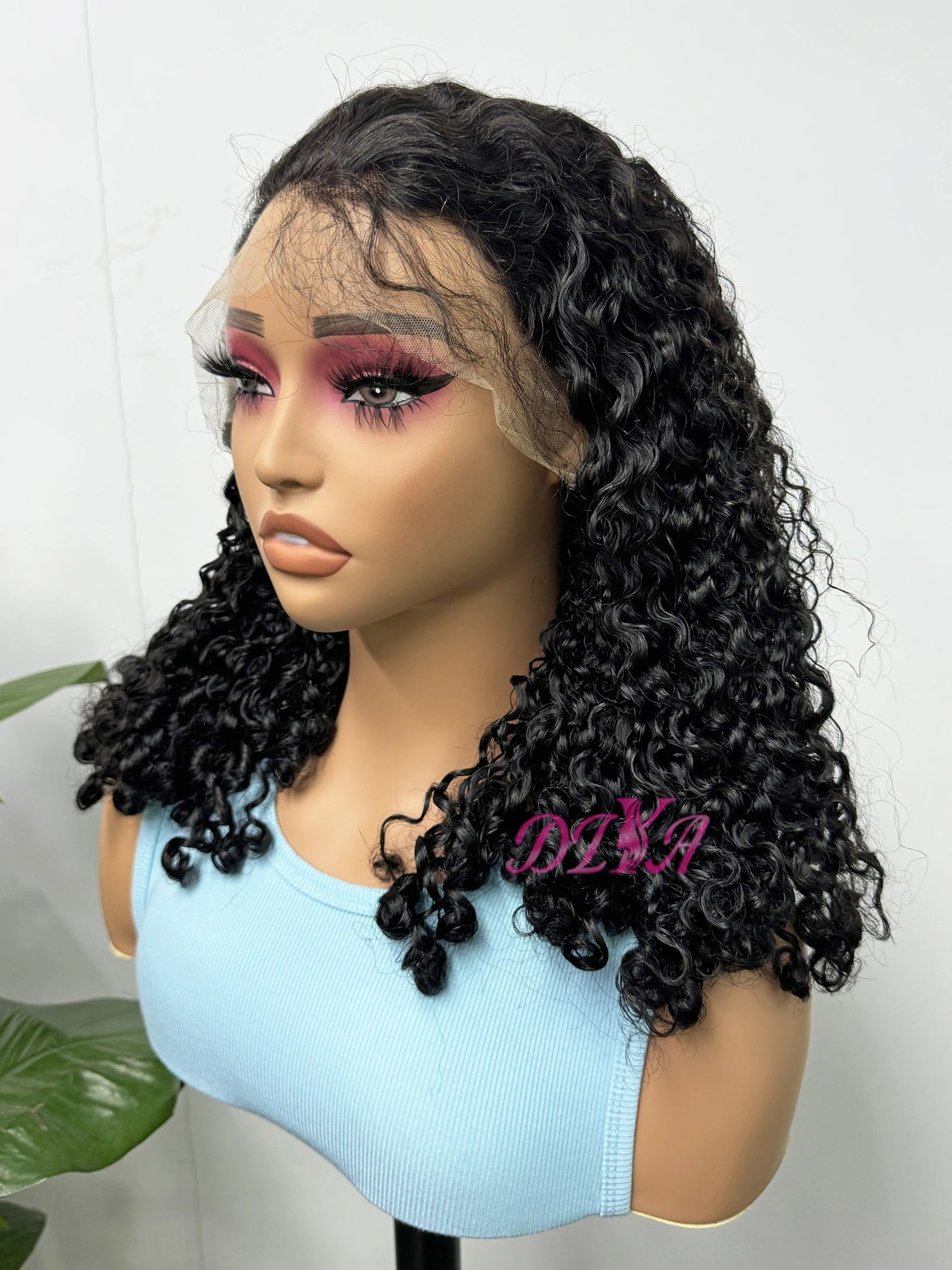 Highlight Piano Color Bob Burmese Curly Remy Human Hair Wig for Women 13x4 Lace Front 250% Density Double Drawn Human Hair Wig