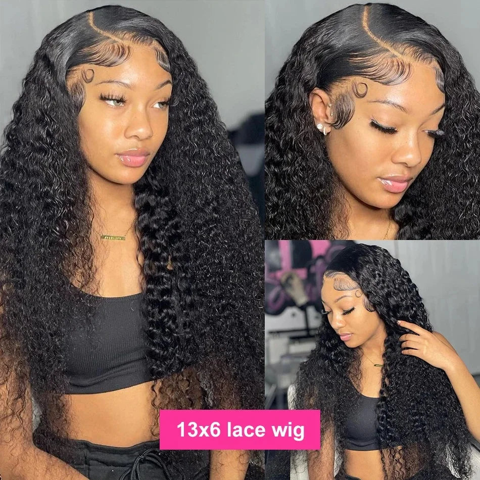 hd lace wig 13x6 human hair Curly Wig For Women choice Pre Plucked 40 Inch Loose Deep Wave Water wave Frontal Wigs