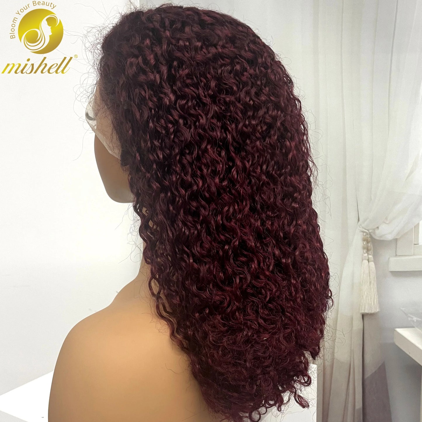 13x4 Lace Frontal Pixie Curly Human Hair Wigs 350% Density 12A Colored Raw Burmese Bouncy Curly Hair Wigs for Women