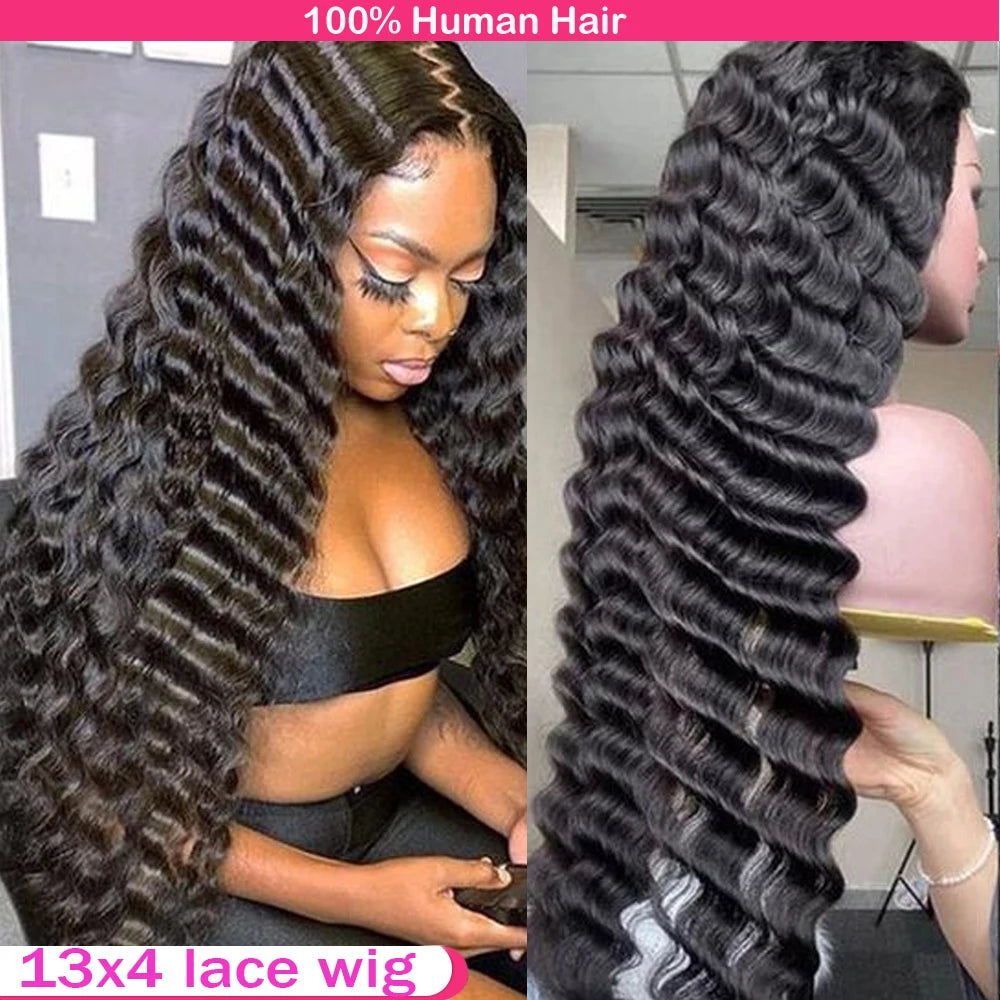 Loose Wave Lace Front Wigs Human Hair 13x4 Loose Deep Wave Lace Frontal Wigs With Baby Hair Pre Plucked Brazilian Virgin Hair