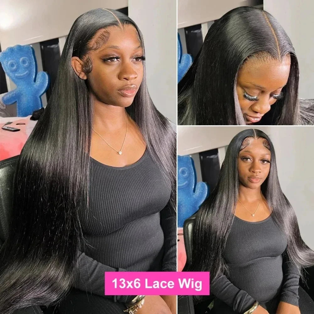 38 Inch 13x4 Bone Straight Lace Front Wig Human Hair Wigs 250Densit HD Transparent Lace 13x6 Brazilian Human Hair Wigs For Women