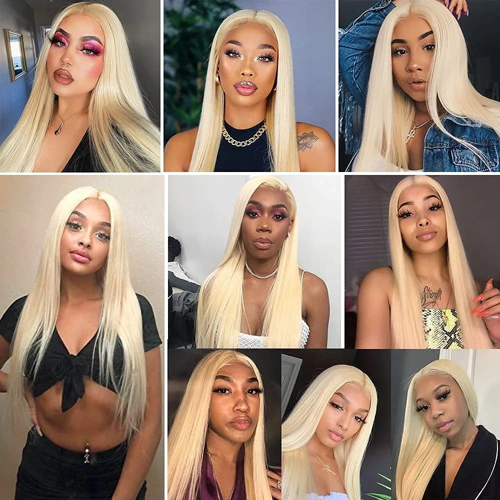 30 40 Inch Straight Blonde 613 Hd Lace Frontal Wig 13x4 Lace Front Colored Wig 13x6 Transparent Human Hair Wigs For Black Women