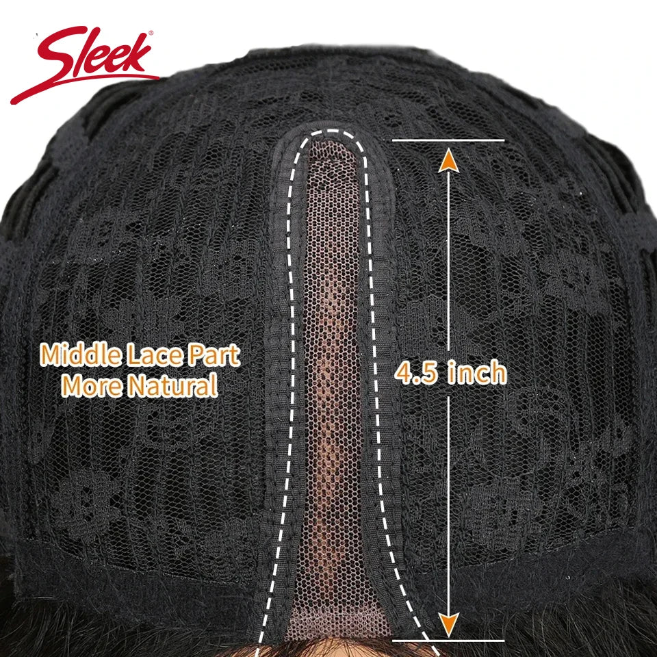 Sleek Remy Brazilian Straight Lace Bob Wigs Short Lace Part Human Hair Wigs 200% Density Cheap Nature Black Dark Human Hair Wigs