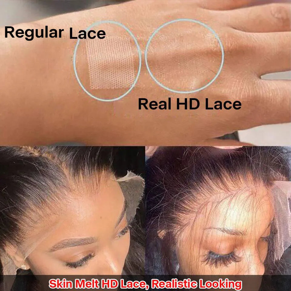 HD Transparent 360 Lace Frontal Wig Human Hair PrePlucked Bone Straight Human Hair Wigs For Women 13X4 13x6 Lace Front Wig