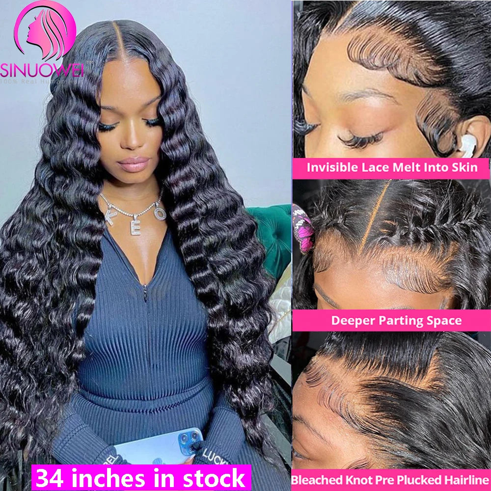 Loose Wave Lace Front Wigs Human Hair 13x4 Loose Deep Wave Lace Frontal Wigs With Baby Hair Pre Plucked Brazilian Virgin Hair