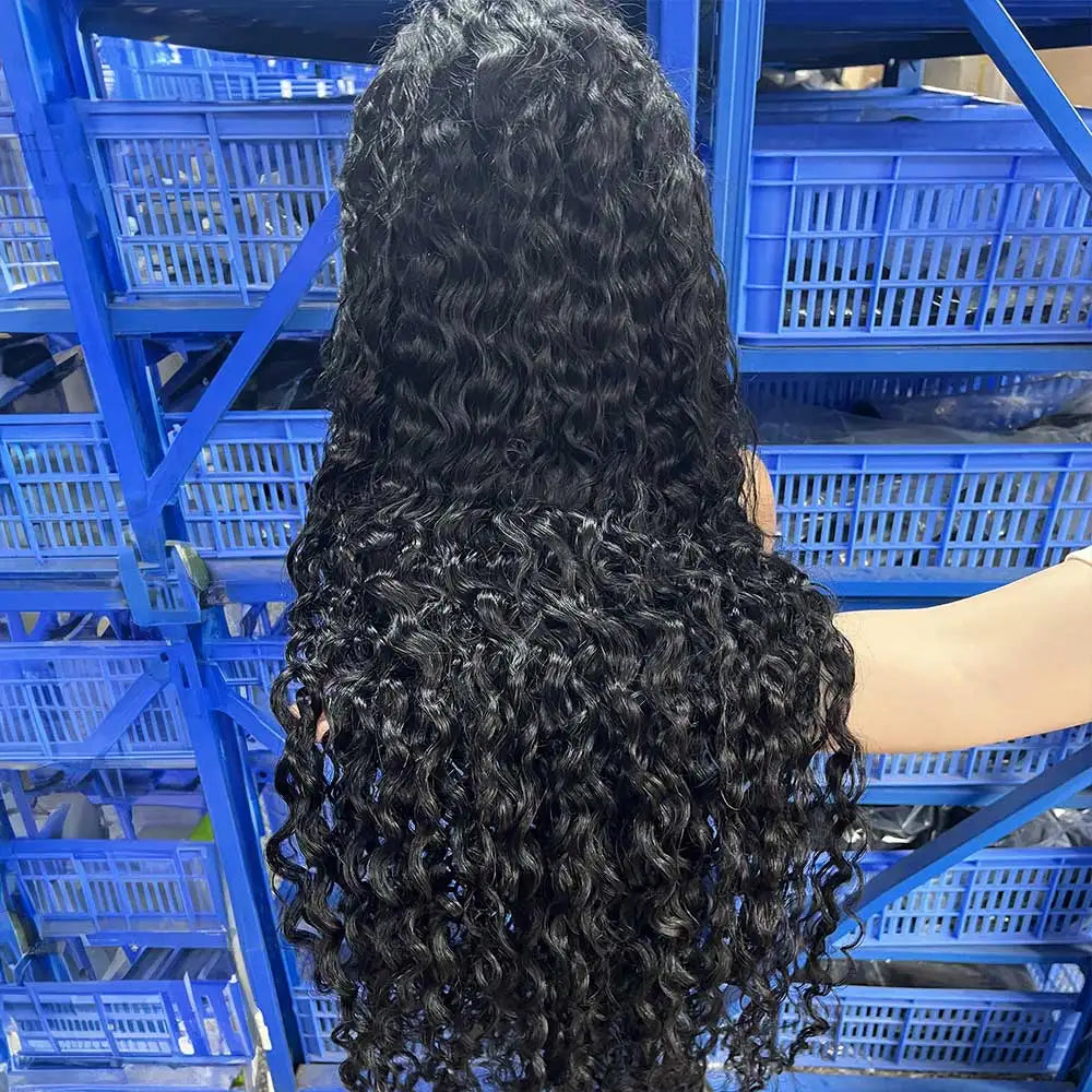 250% Deep Wave 13x6 HD Lace Frontal Wig Brazilian Curly Human Hair Wigs For Women Lace Front Human Hair Wig Pre Plucked 34 Inch