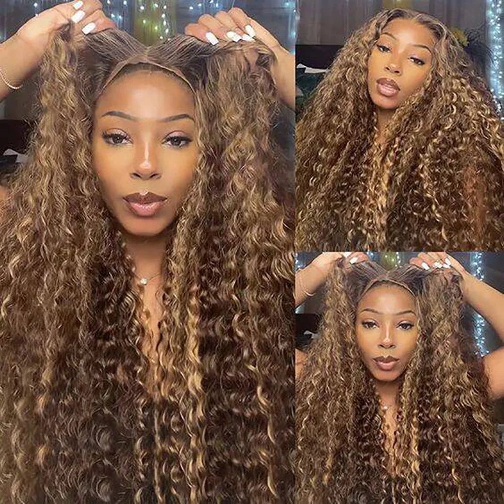 Highlight Wig Human Hair Deep Wave Frontal Wig Hd Lace Wig 13x6 Human Hair 13x4 Water Wave Wigs Curly Lace Front Human Hair Wig