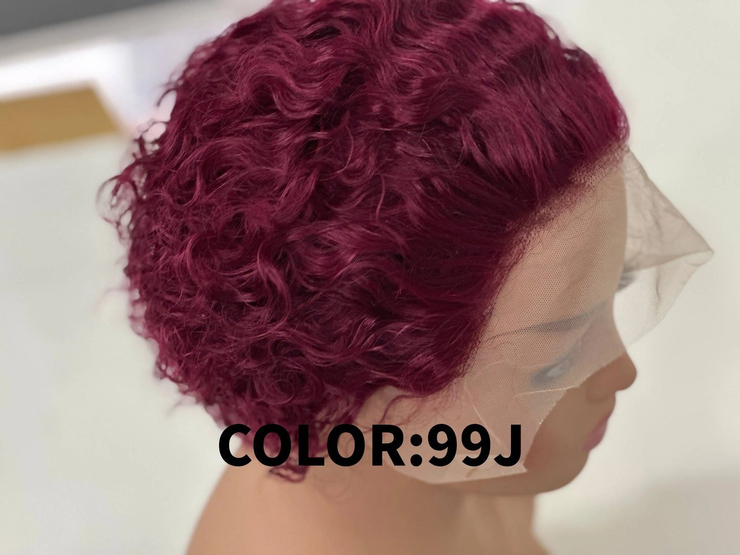 Short Pixie Cut Wig Human Hair 6 Inch 13x1  Brazilian Remy Hair Curly Bob Wig Transparent Lace Wig Preplucked Hairline Yarra